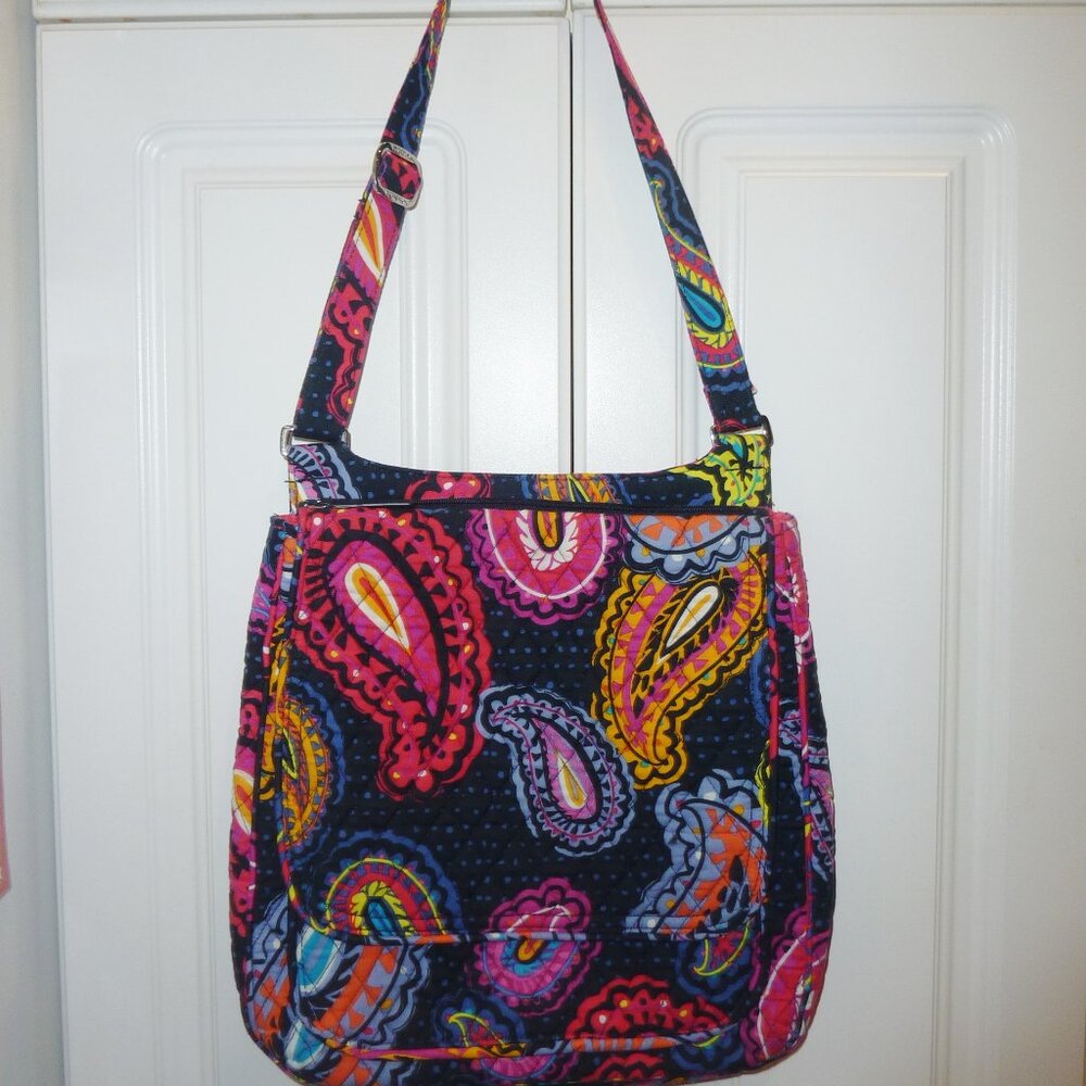New Vera Bradley Paisley Hipster Crossbody Hobo Purse Gorgeous Colors!